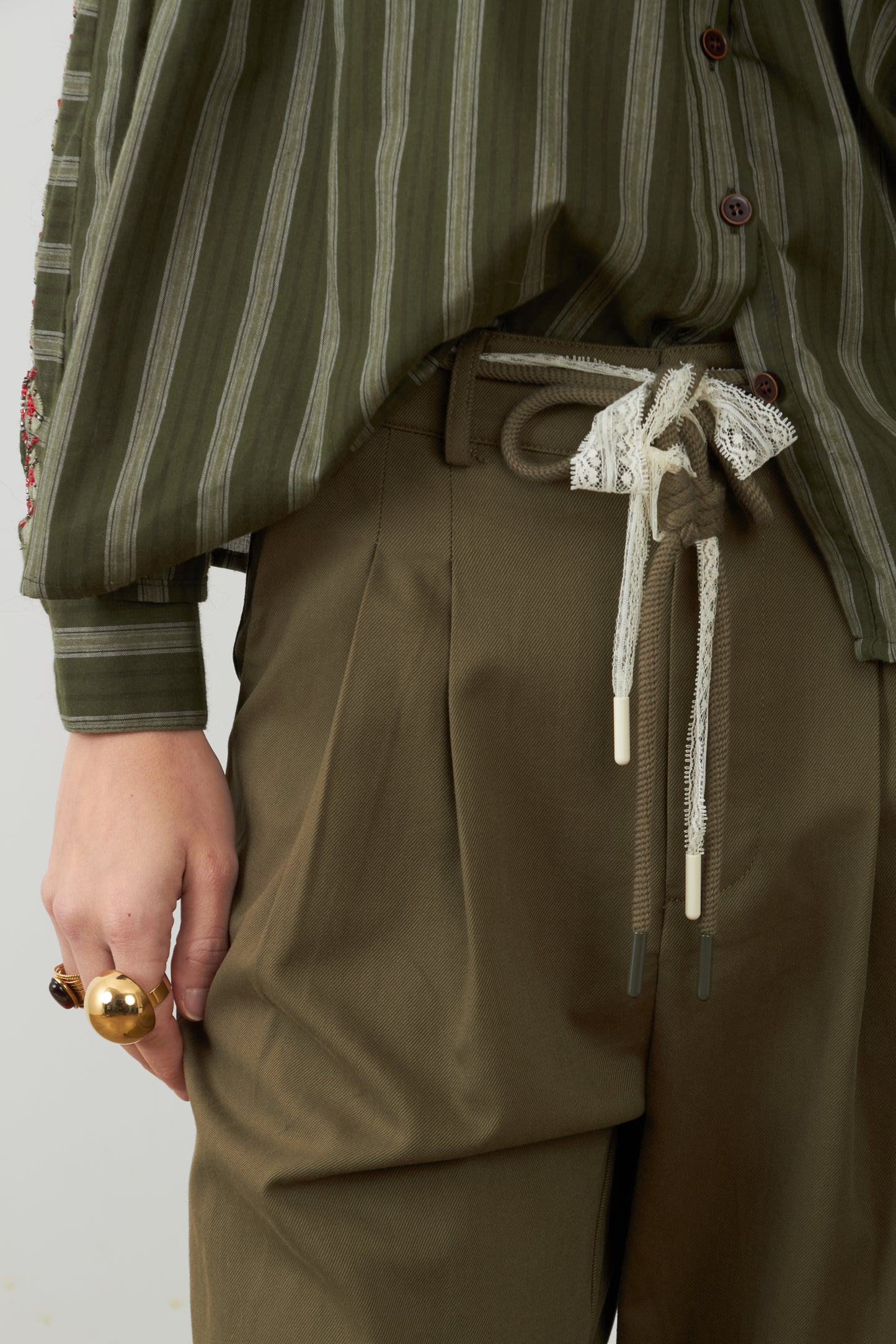 Orfeo Kristin Top Khaki Stripe