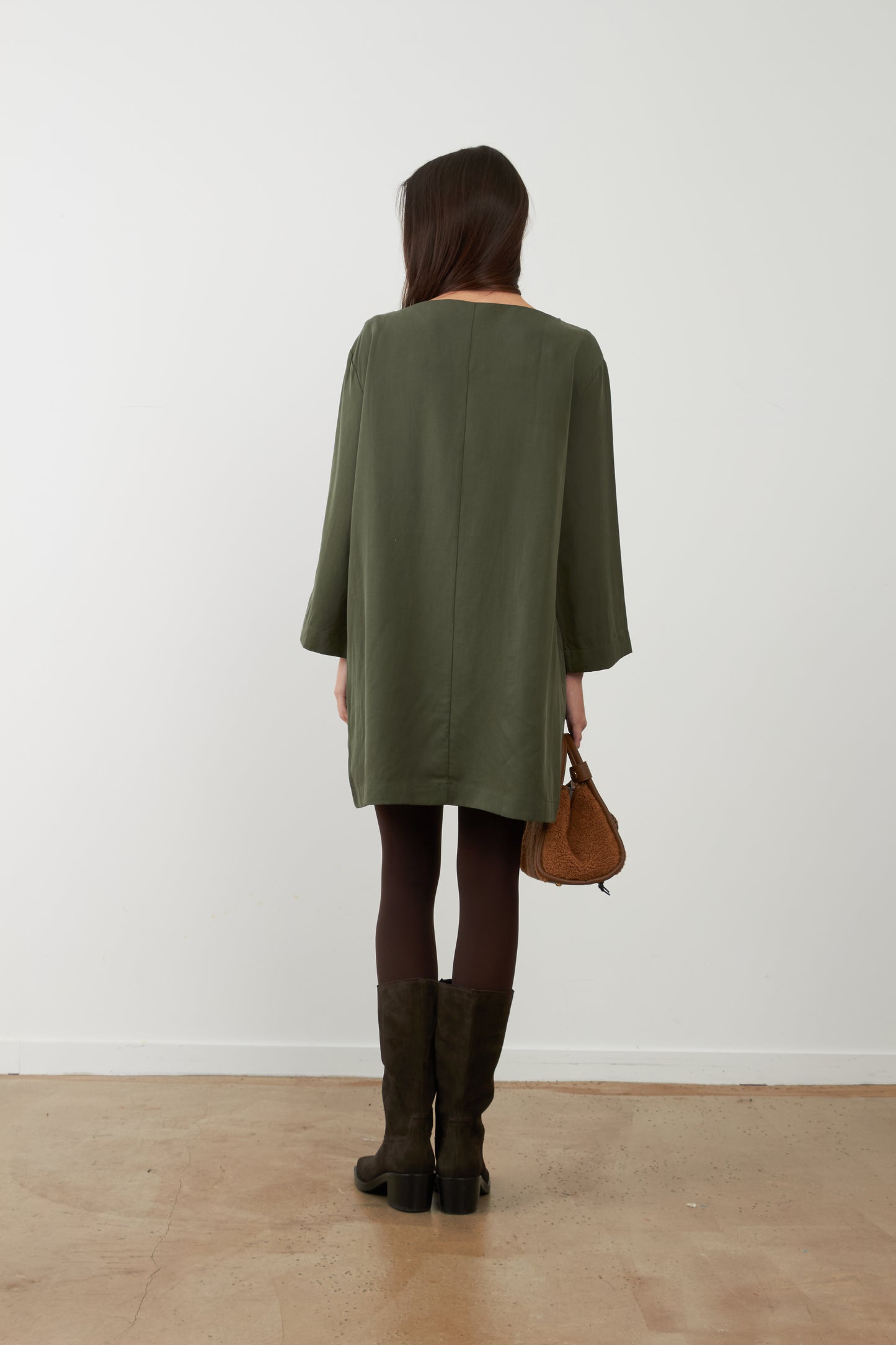 Orfeo Talia Dress Khaki Green