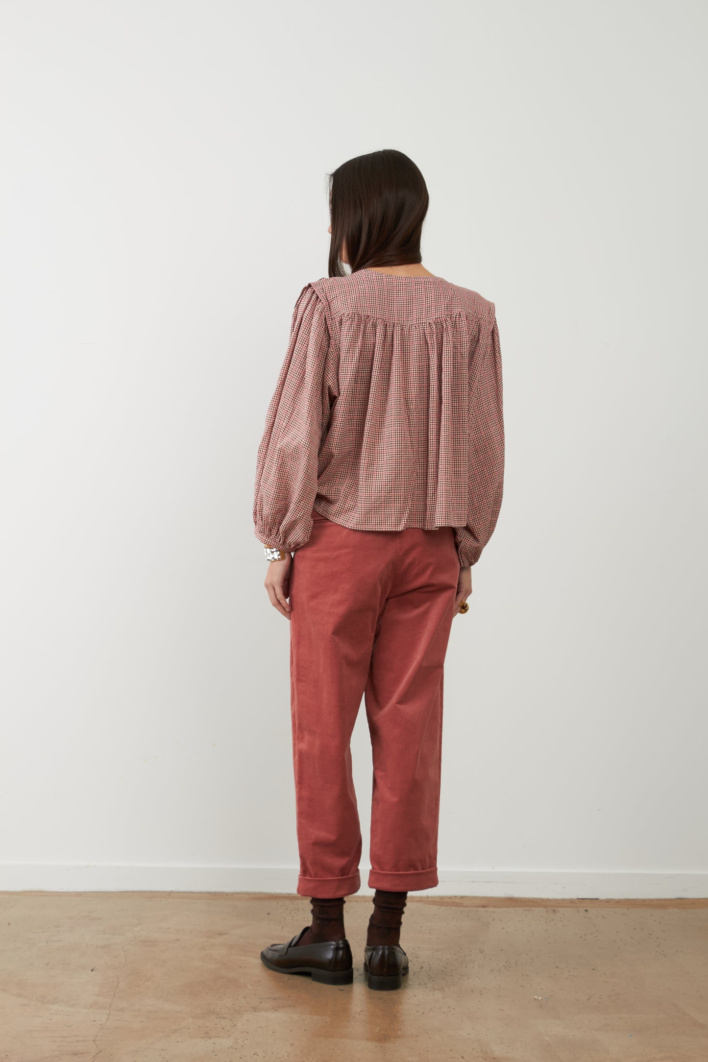 Orfeo Janet Top Rose Check