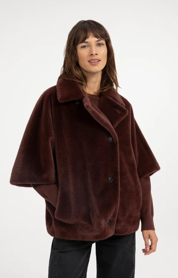 Yaya Oversized Reversible Faux Fur Jacket