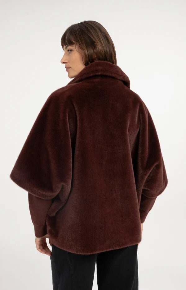 Yaya Oversized Reversible Faux Fur Jacket