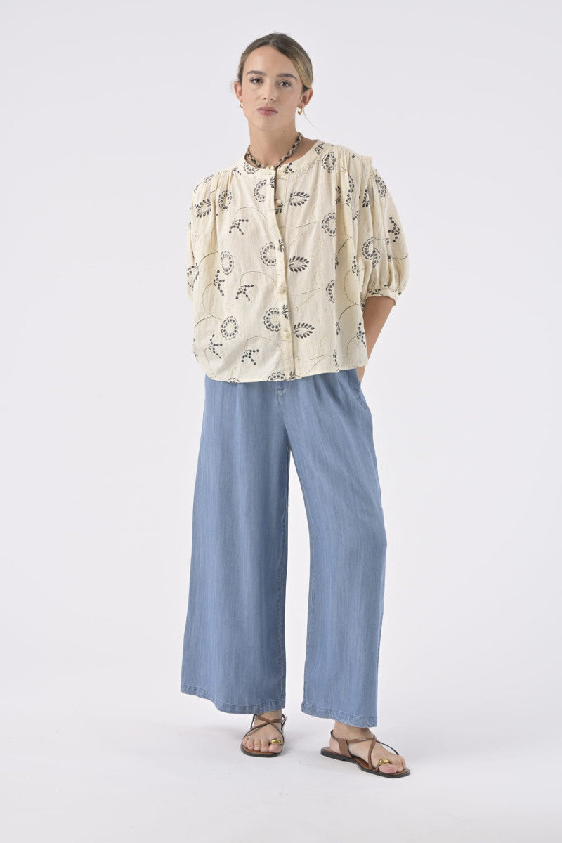 Orfeo Kira Trousers Chambray - Precious Sparkle
