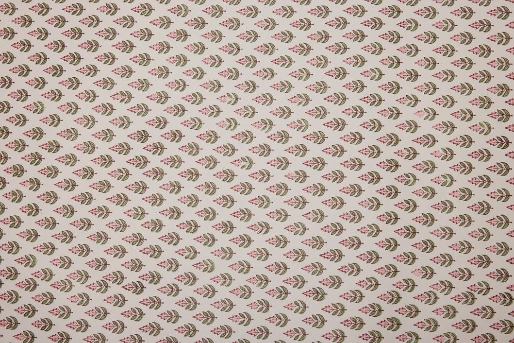 Paper Mirchi Homewares Paper Mirchi Block Printed Wrapping Paper Buti Blush