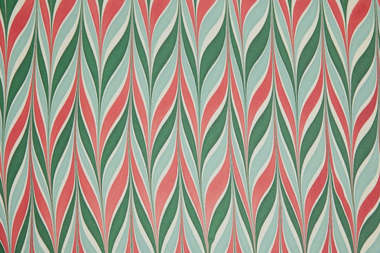 Paper Mirchi Homewares Paper Mirchi Christmas Candy Stripes Hand Marbled Wrapping Paper