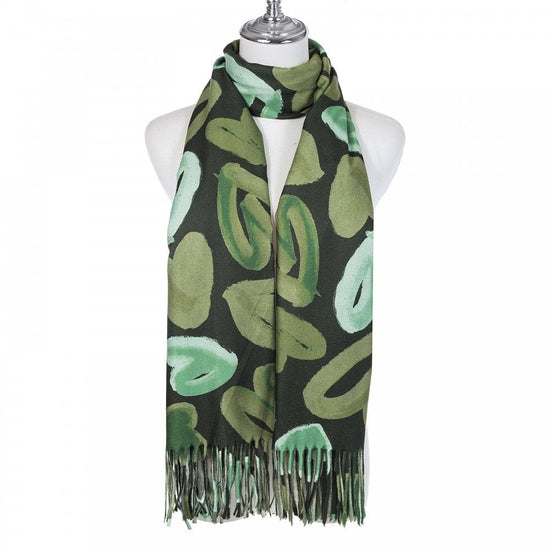 Park Lane Accessories Park Lane Big Green Hearts Scarf