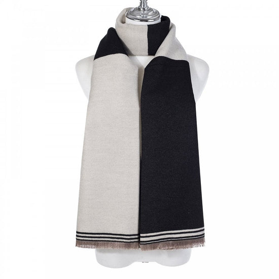 Park Lane Accessories Park Lane Black & White Soft Scarf