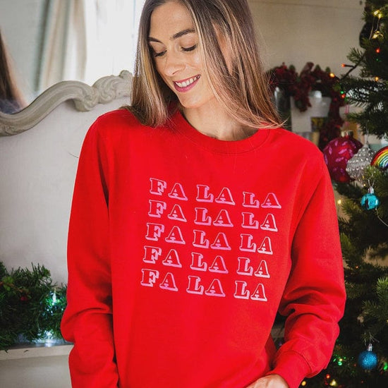 Percy & Nell Fashion Fa la la Neon Print Christmas Sweatshirt