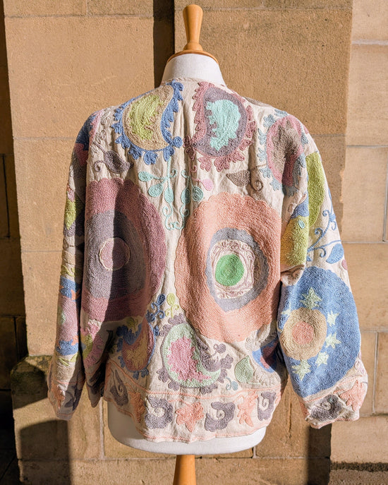 precious sparkle Fashion Anushka Pastel Tapestry Suzani Kimono Ladies Jacket No 21