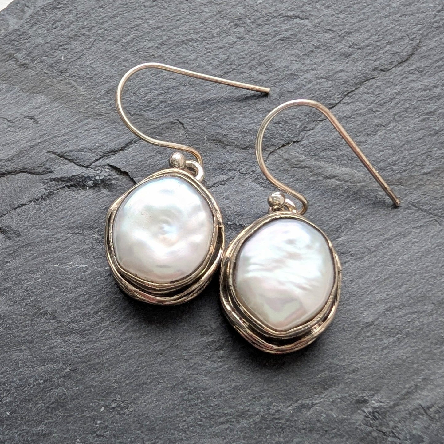 precious sparkle Jewellery Coin Pearl Sterling Silver Earrings