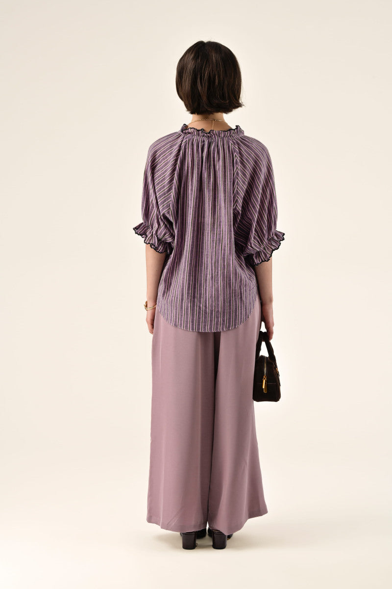 Orfeo Clery Blouse Rayure Violet
