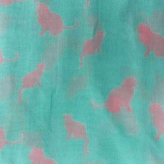 Pure Fashions Accessories Cats Aqua Pink Scarf