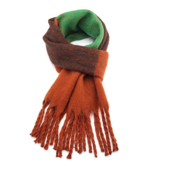 Pure Fashions Accessories Colour Block Scarf Brown