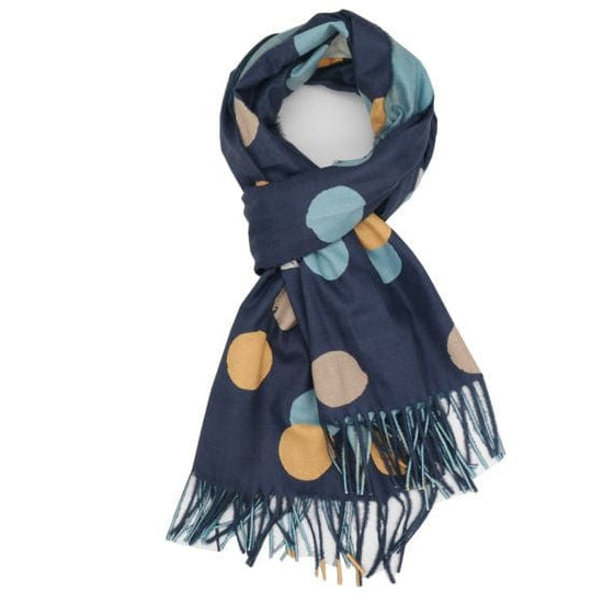 Pure Fashions Accessories Dots Scarf Navy