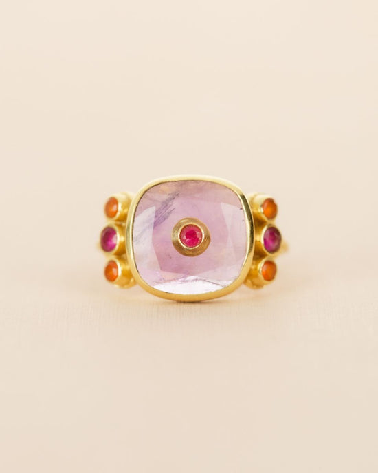 muja juma Mimas Ring Amethyst Cushion - Precious Sparkle