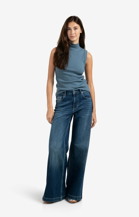 YAYA Ribbed Singlet w/ High Neck