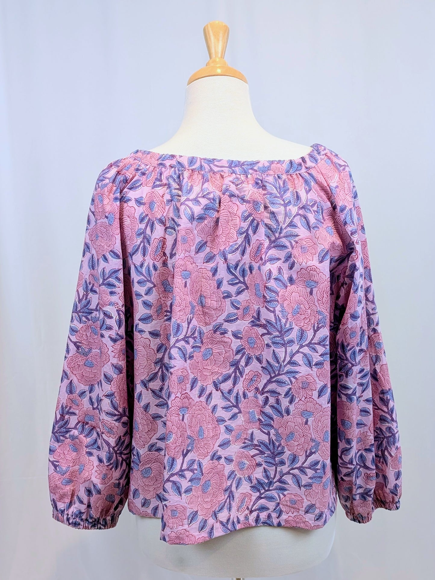 Twinflower Clara Lilac Floral Cotton Blouse