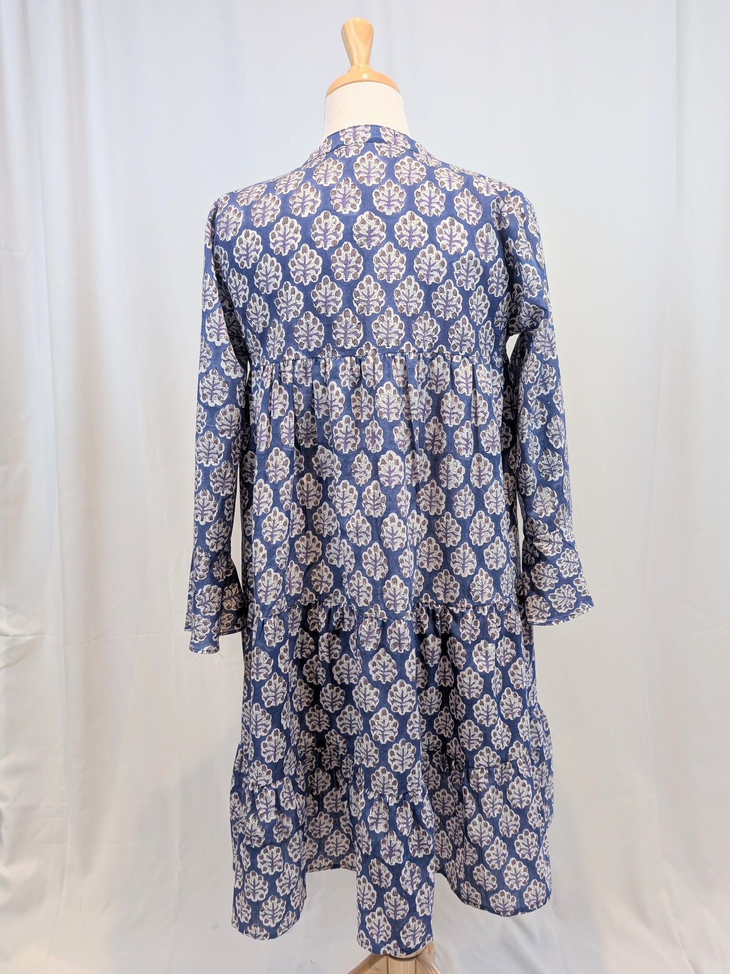 Twinflower Sofia Cotton Swing Dress in Navy Repeat