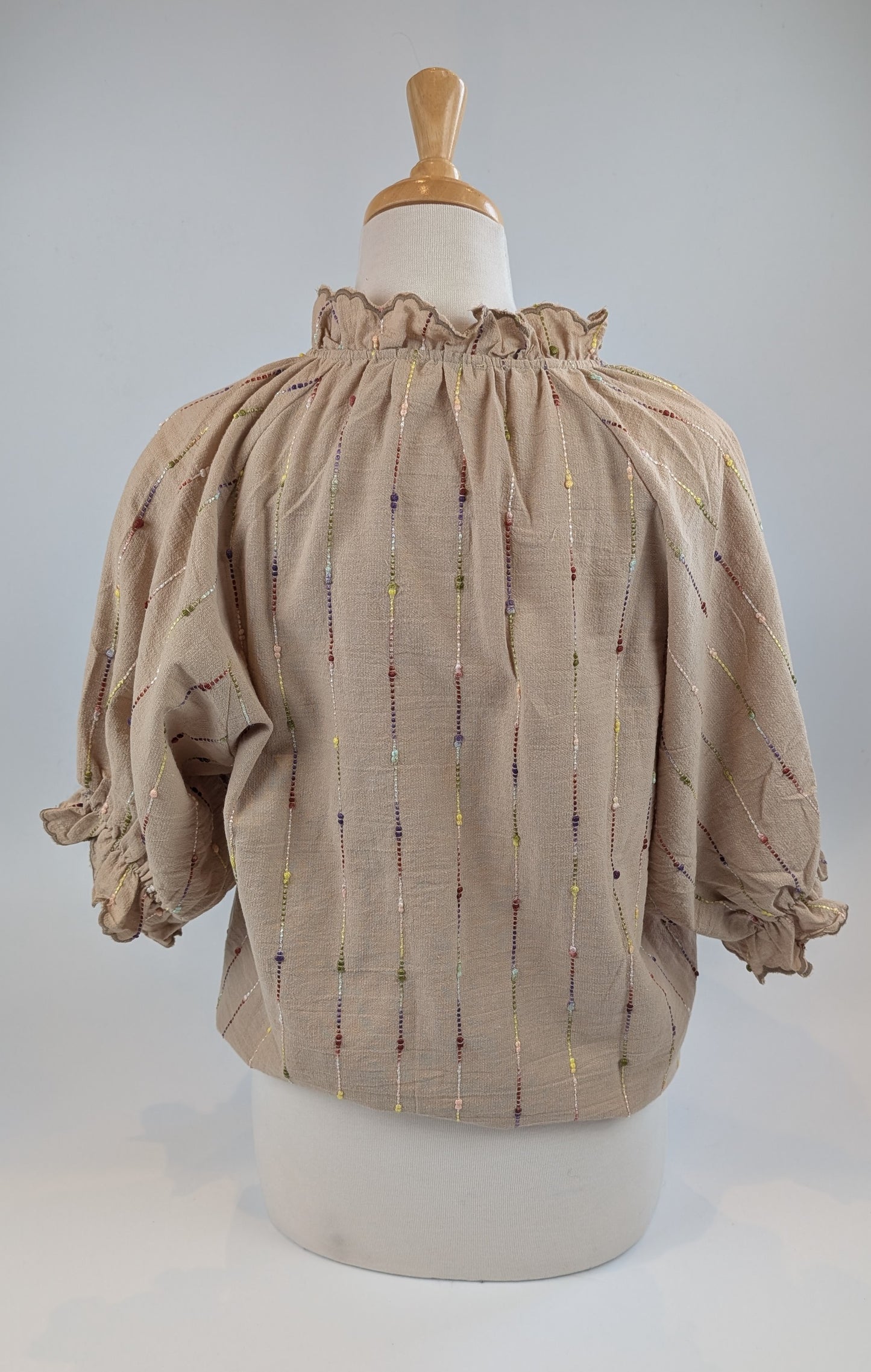 Orfeo Clery Blouse Beige - Precious Sparkle