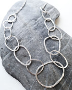 Sarah Drew Jewellery Jewellery Handmade Hammered Silver Chain Necklace