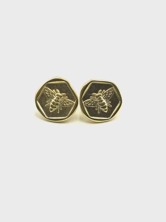Sixton London Accessories Sixton London Holiday Bee Stamp Earrings