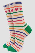 Sock Talk Accessories Sock Talk Bamboo Two Tone Love Heart Socks