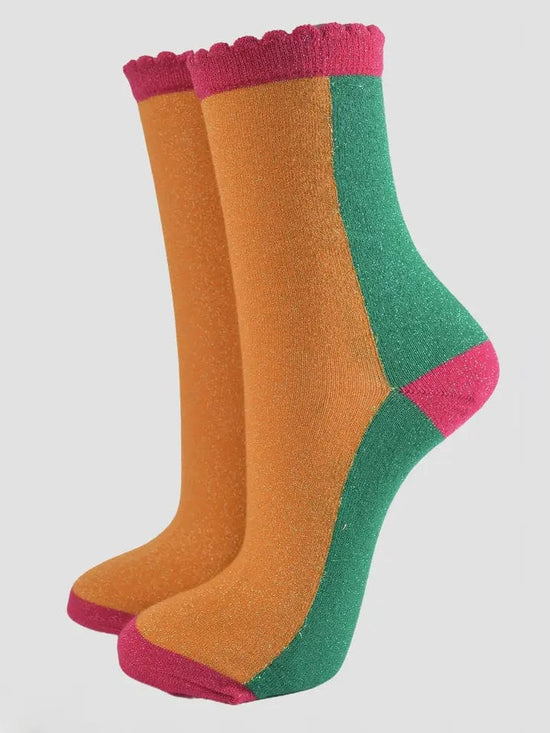 Sock Talk Accessories Sock Talk Glitter Socks Orange