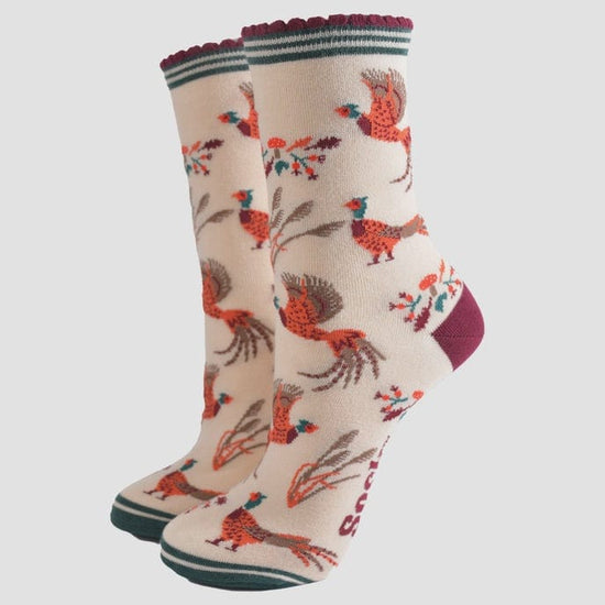 Sock Talk Accessories Sock Talk Women's Bamboo Pheasant Socks