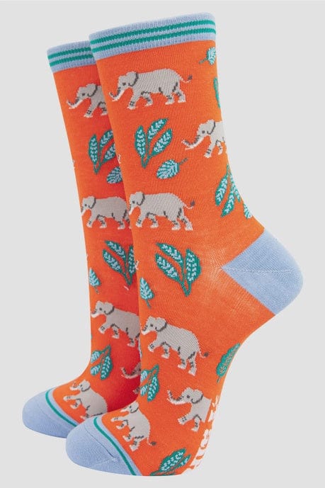 Sock Talk Accessories Sock Talk Women's Elephant Print Bamboo Socks