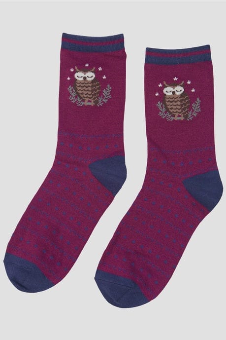 Sock Talk Accessories Sock Talk Women's Owl Print Bamboo Socks