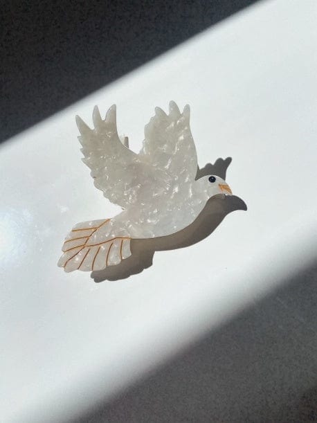 Solar Eclipse Accessories Hand-Painted Peace Dove Bird Claw Hair Clip | Eco-Friendly