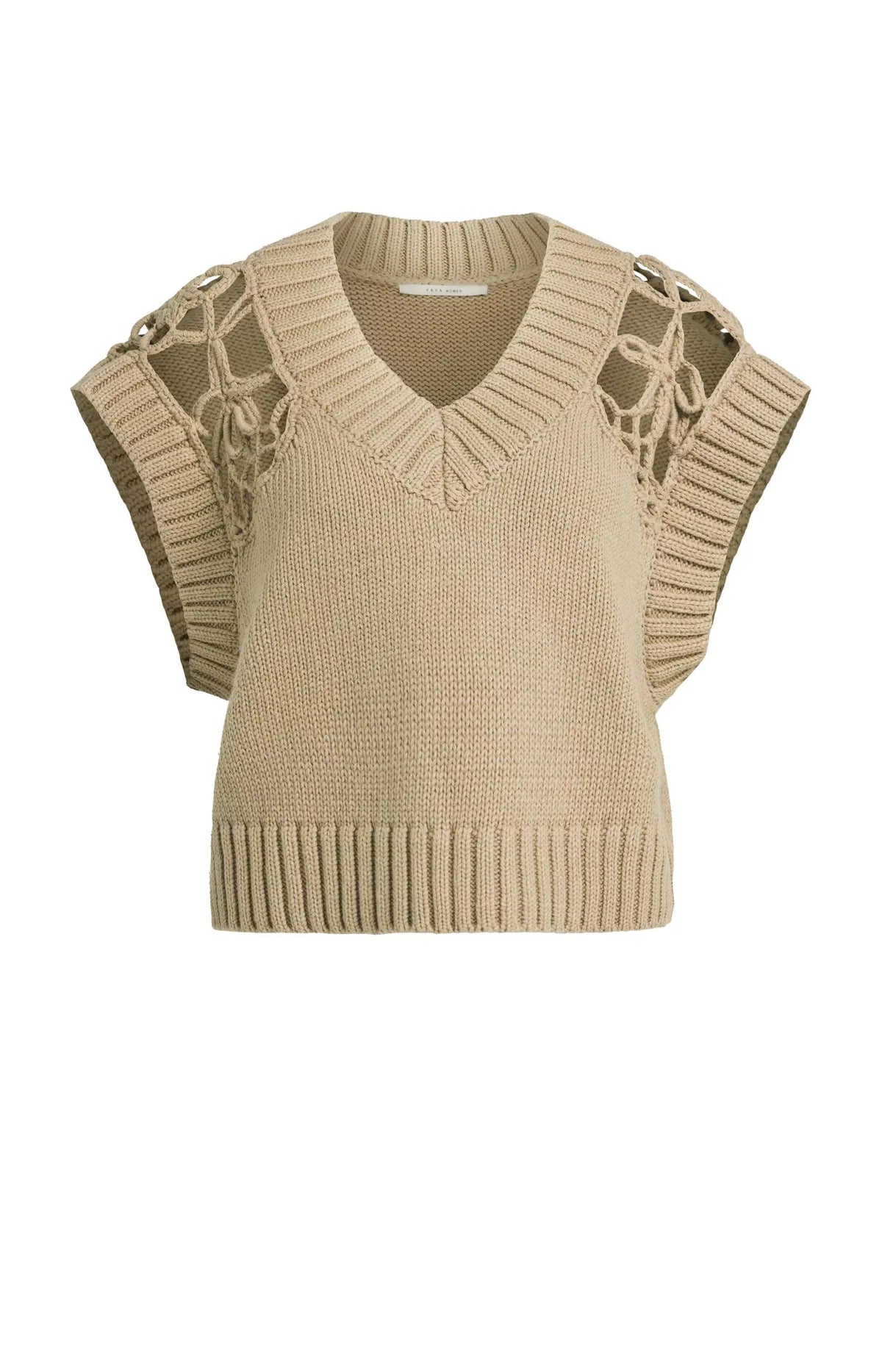 Yaya Spencer with V-neck and Shoulder Detail