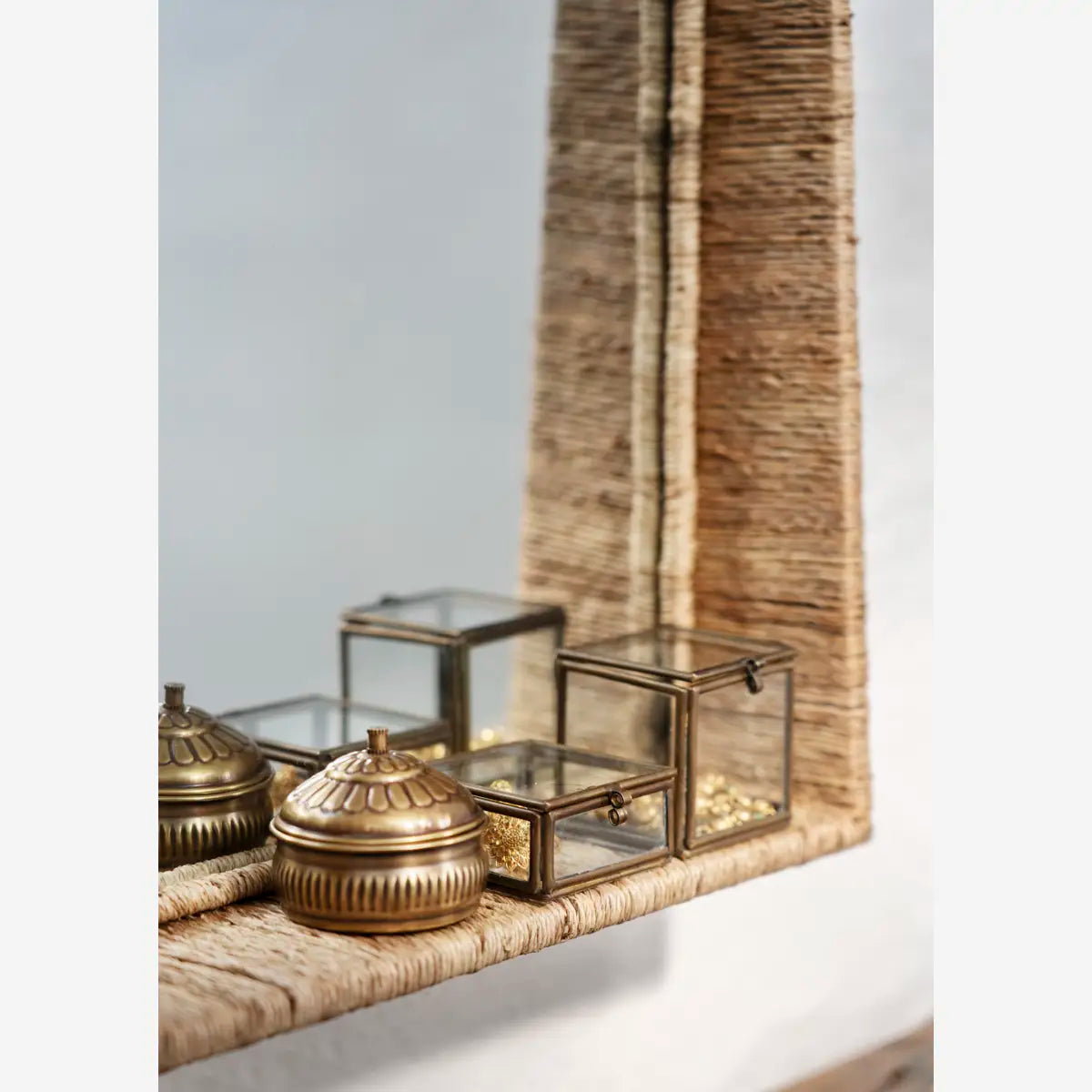 Madam Stoltz Small Brass Storage Box - Precious Sparkle