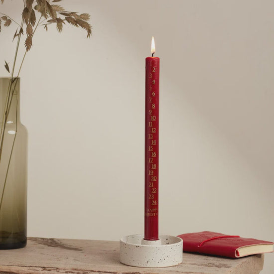 St Eval Homewares St Eval Advent Candle Red