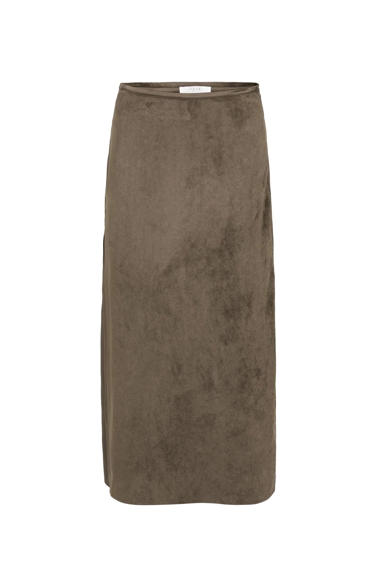 Yaya Suedine skirt with layered detail