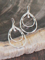Suzie Blue Jewellery Suzie Blue Double Ring Earrings Silver