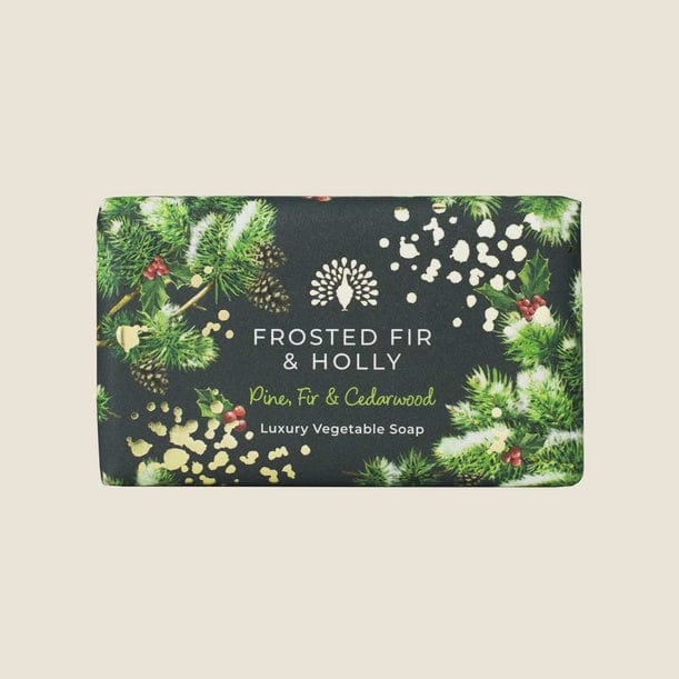 The English Soap Company Homewares Christmas Tidings Frosted Fir and Holly Soap (Fir Tree)