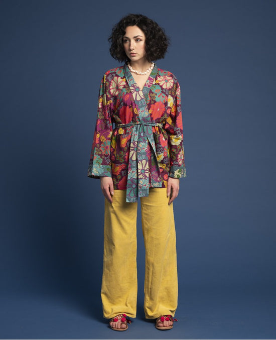 Les Touristes Cosmos Fig Cambric Tie Jacket