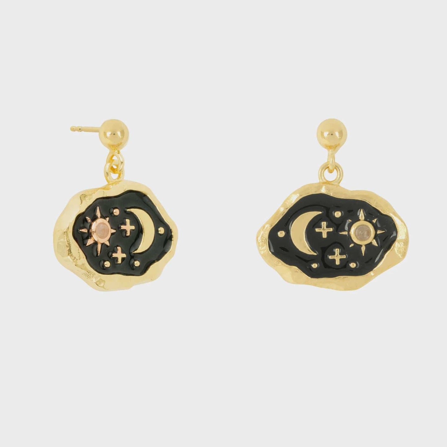 Vurchoo Jewellery Vurchoo Midnight Scene Stud Gold