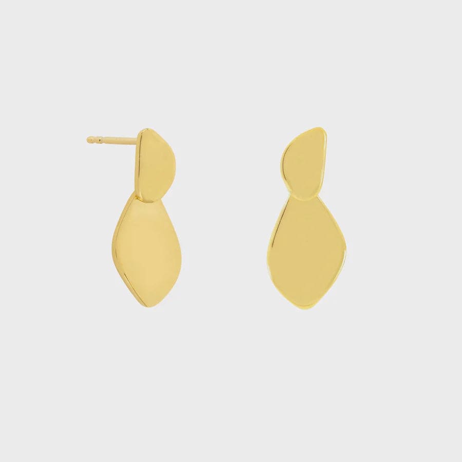 Vurchoo Jewellery Vurchoo Pebble Link Studs Gold