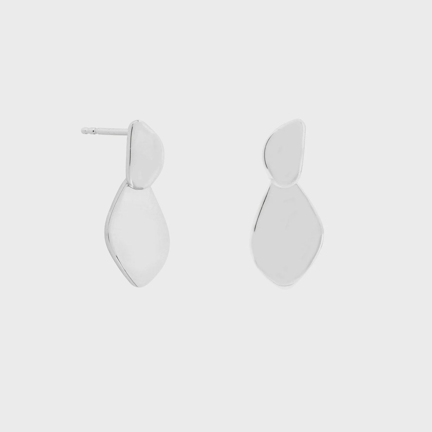 Vurchoo Jewellery Vurchoo Pebble Link Studs Silver