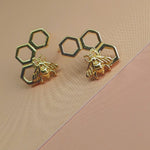 Vurchoo Jewellery Vurchoo Studs of Hope Gold Bumblebee Earrings