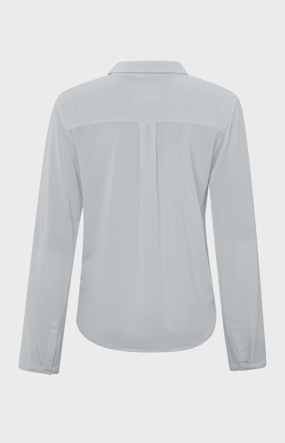 YAYA Fashion Yaya Jersey  V-neck top with Collar Sky Grey