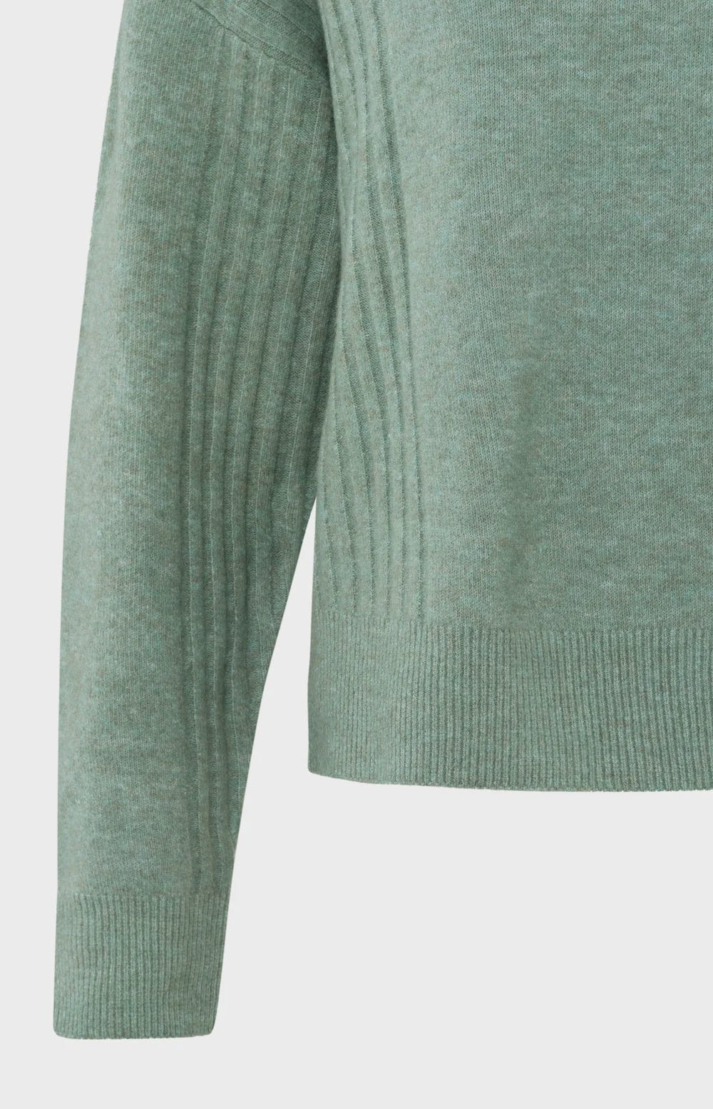 YAYA Fashion Yaya Jumper Ribbed Detail Jade Green