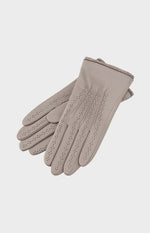 YAYA Fashion Yaya Leather Gloves Roasted Cashew