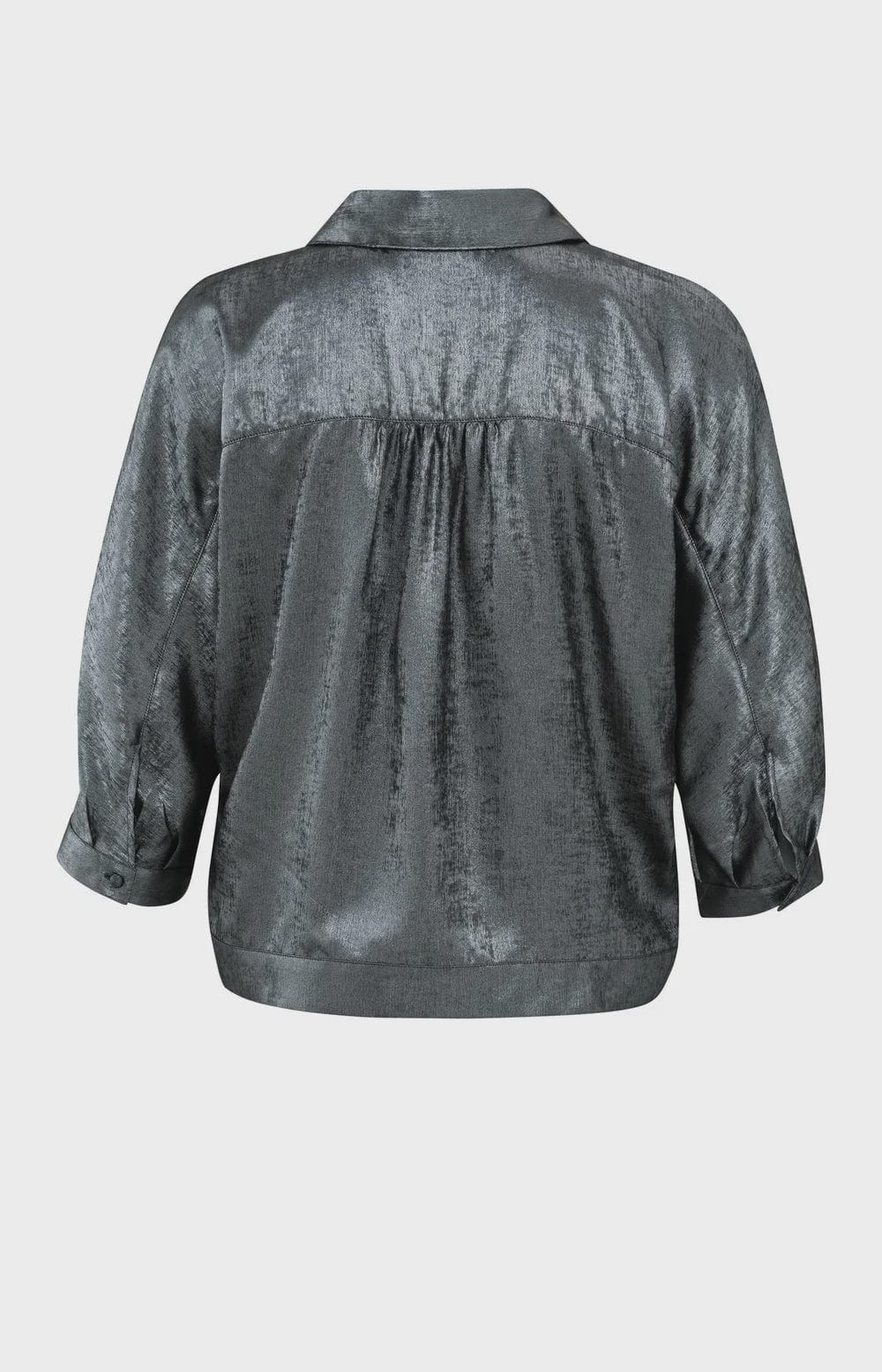 YAYA Fashion Yaya Metallic Blouse 3/4 Batwing Sleeve