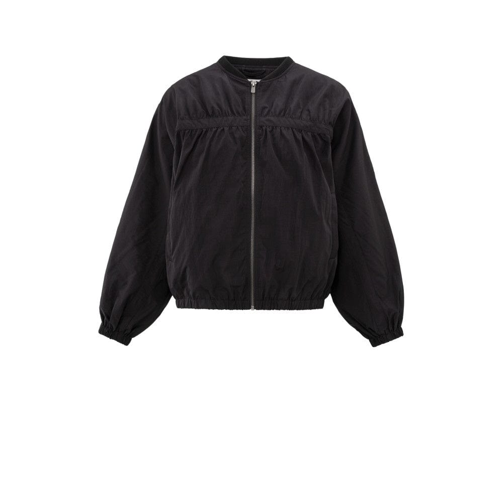 YAYA Fashion Yaya Short Nylon Bomber Jacket Phantom