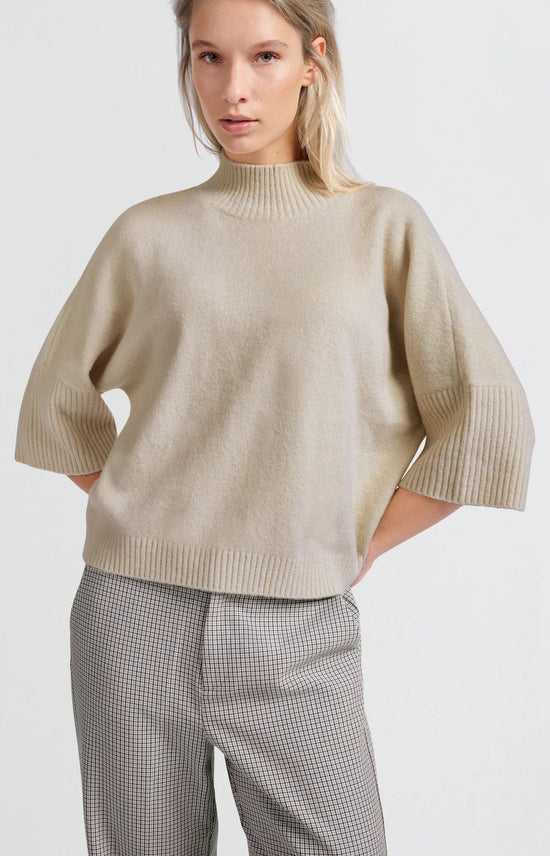 YAYA Fashion Yaya Soft Sweater High Neck & 3/4 Sleeves