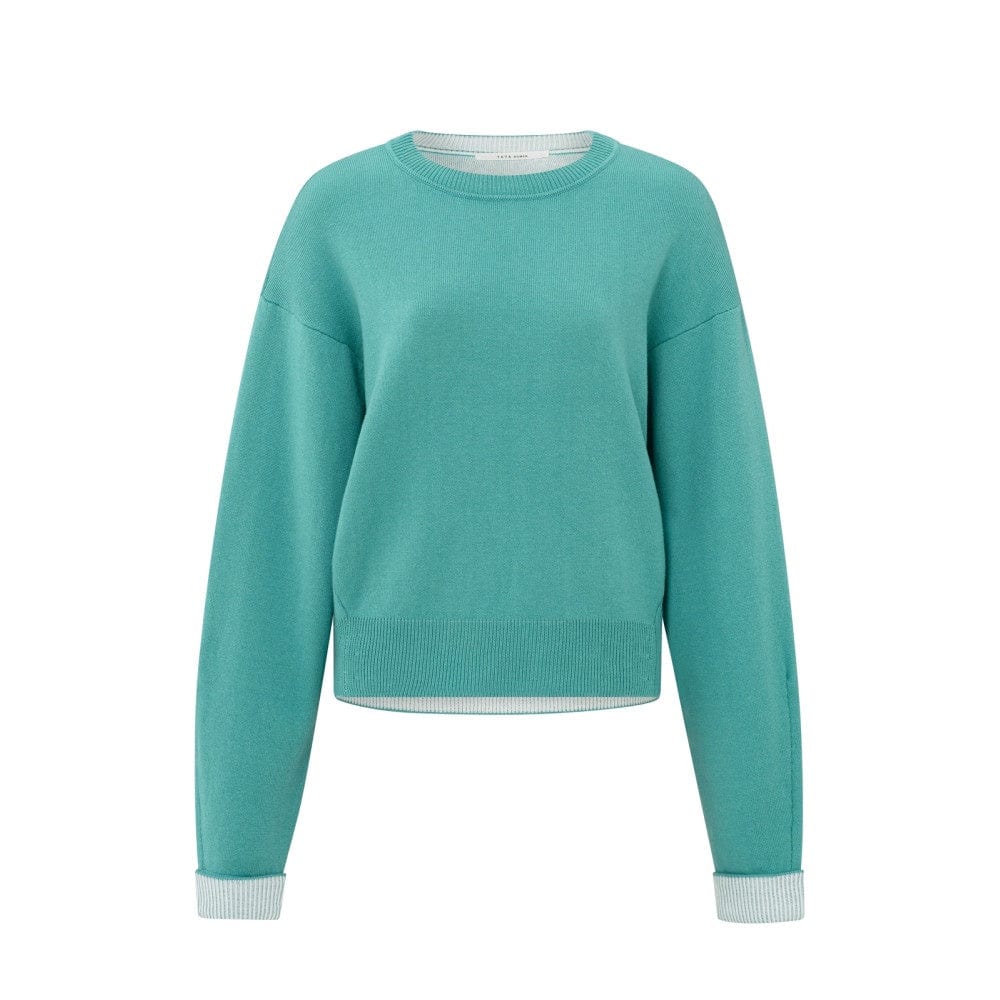 YAYA Fashion Yaya Sweater Round Neck Raglan Sleeves