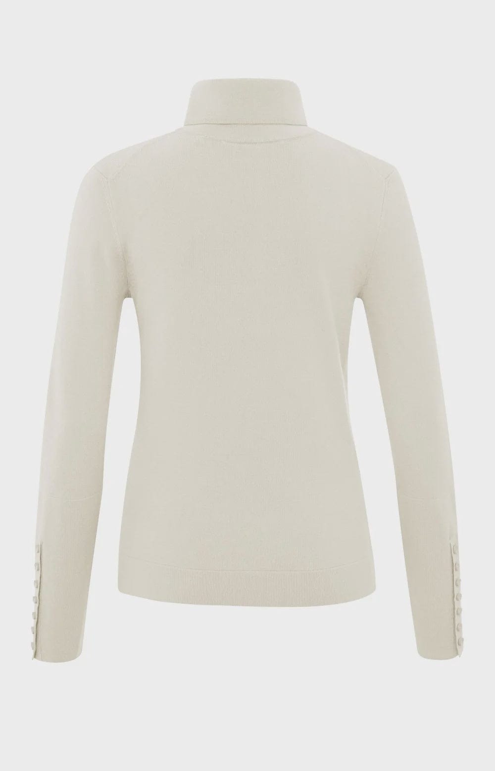 YAYA Fashion Yaya Turtleneck Jumper and Button Cuffs Chalk White