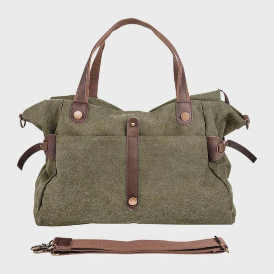 Zede Accessories Zede Saint-Lazare - Weekend Travel Sports Bag in Canvas &Leather